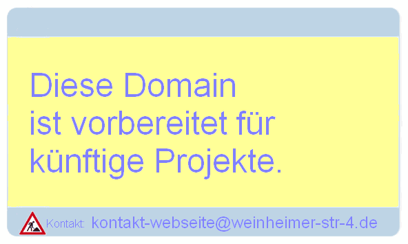 Diese Domain ist vorbereitet für künftige Projekte